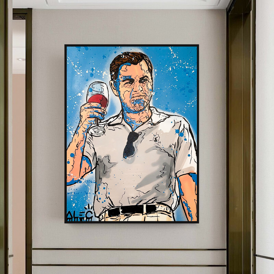 Leonardo DiCaprio: Wolf of Wall Street Canvas Art-MinimalisticDecor.com