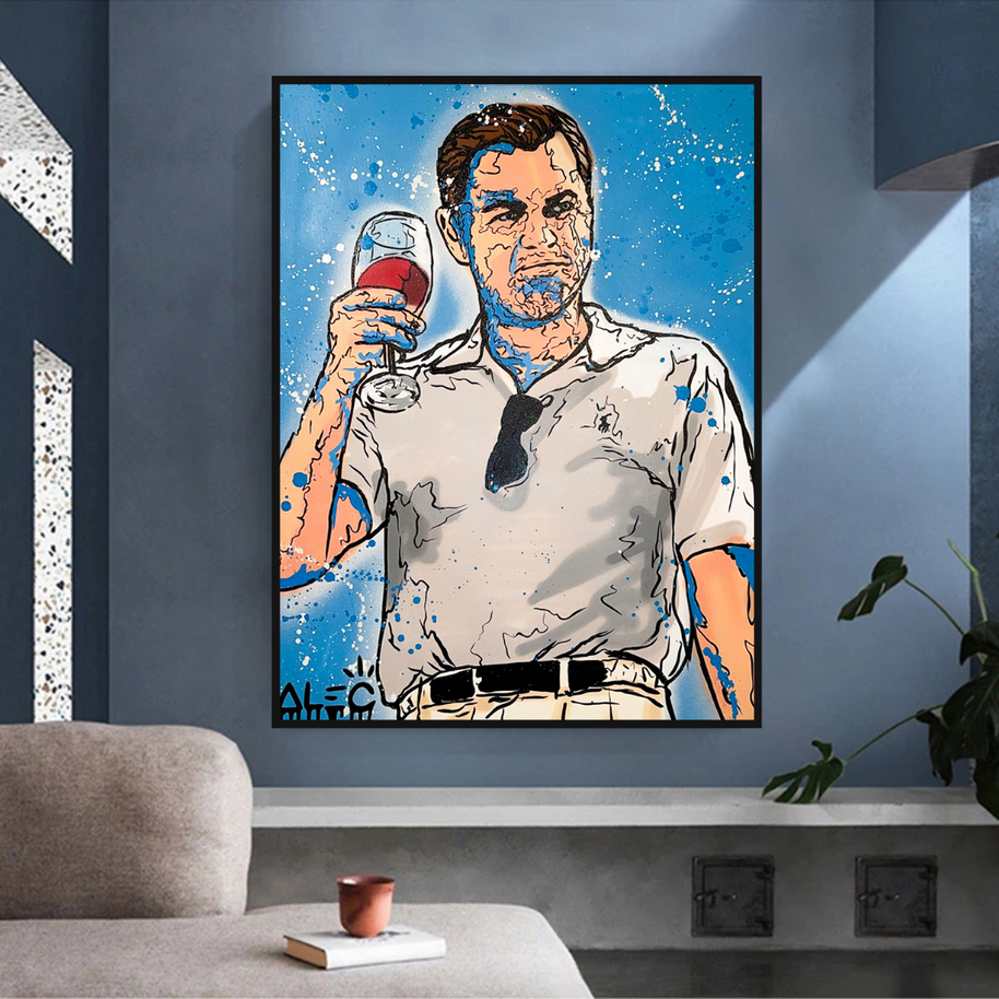 Leonardo DiCaprio: Wolf of Wall Street Canvas Art-MinimalisticDecor.com