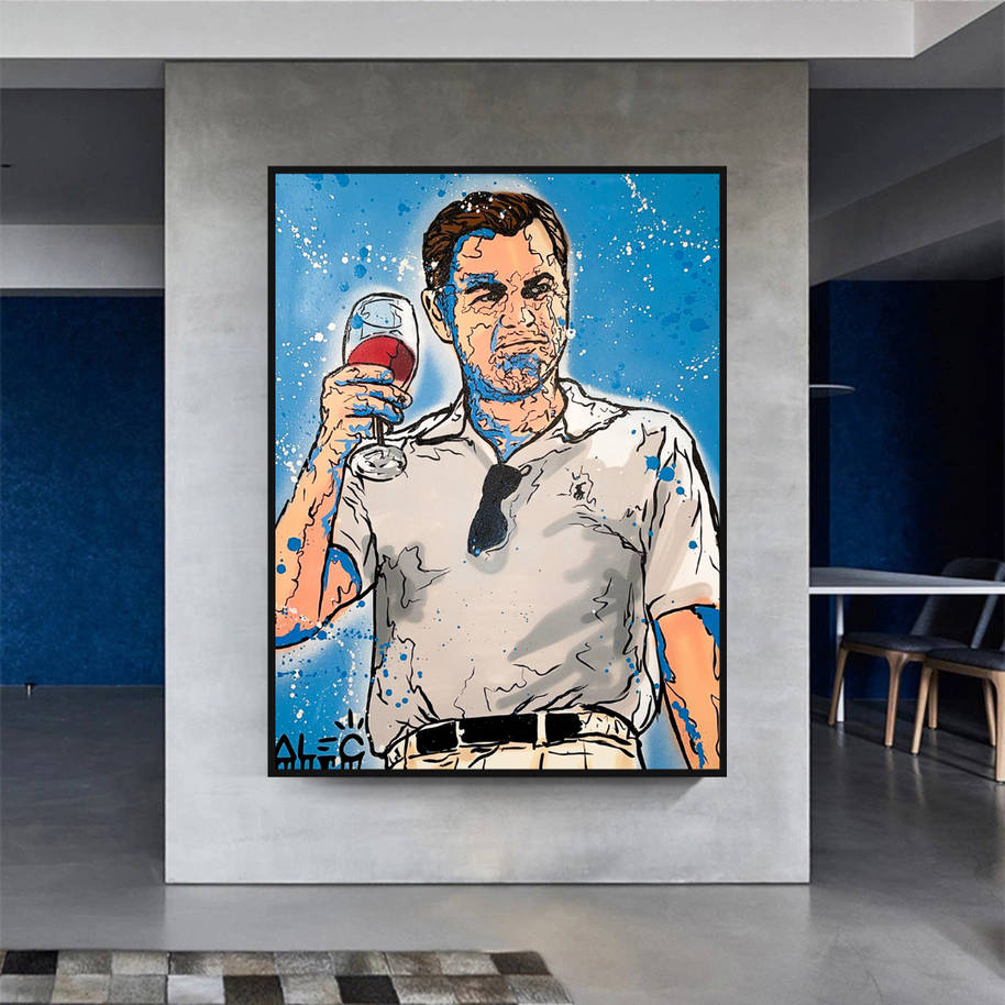 Leonardo DiCaprio: Wolf of Wall Street Canvas Art-MinimalisticDecor.com