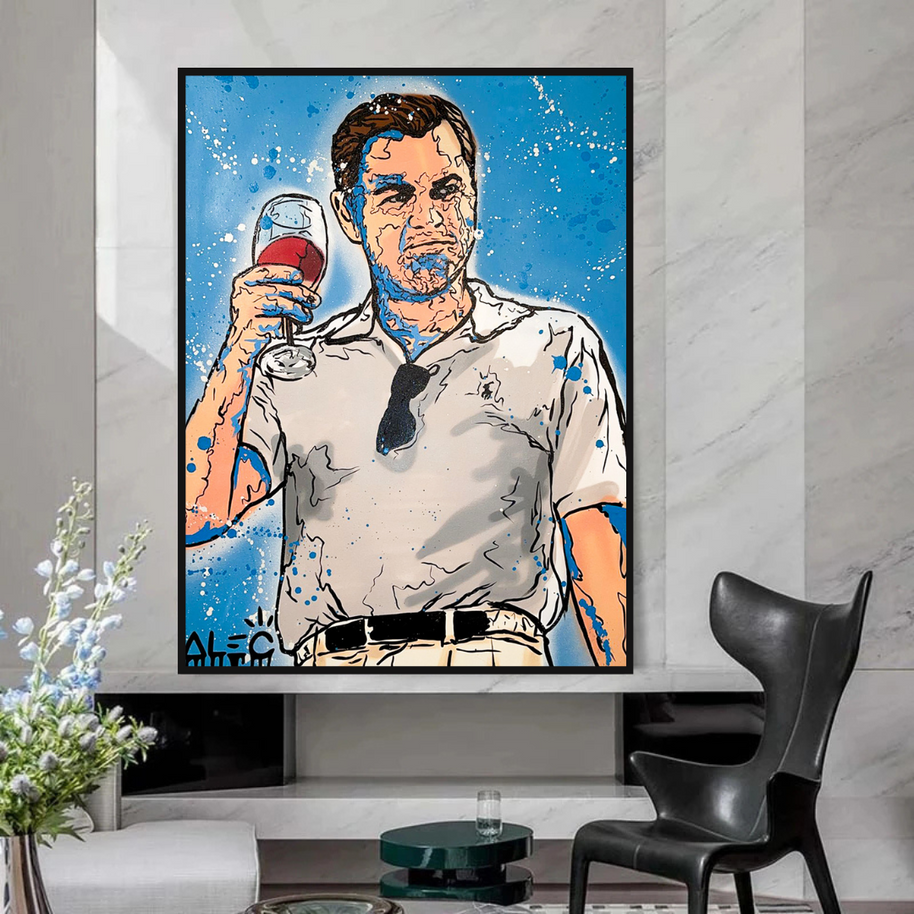 Leonardo DiCaprio: Wolf of Wall Street Canvas Art-MinimalisticDecor.com