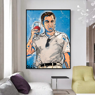 Leonardo DiCaprio: Wolf of Wall Street Canvas Art-MinimalisticDecor.com