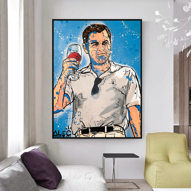 Leonardo DiCaprio: Wolf of Wall Street Canvas Art-MinimalisticDecor.com