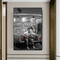 Let's Ride Together: Elvis and Marilyn Canvas Wall Art-MinimalisticDecor.com