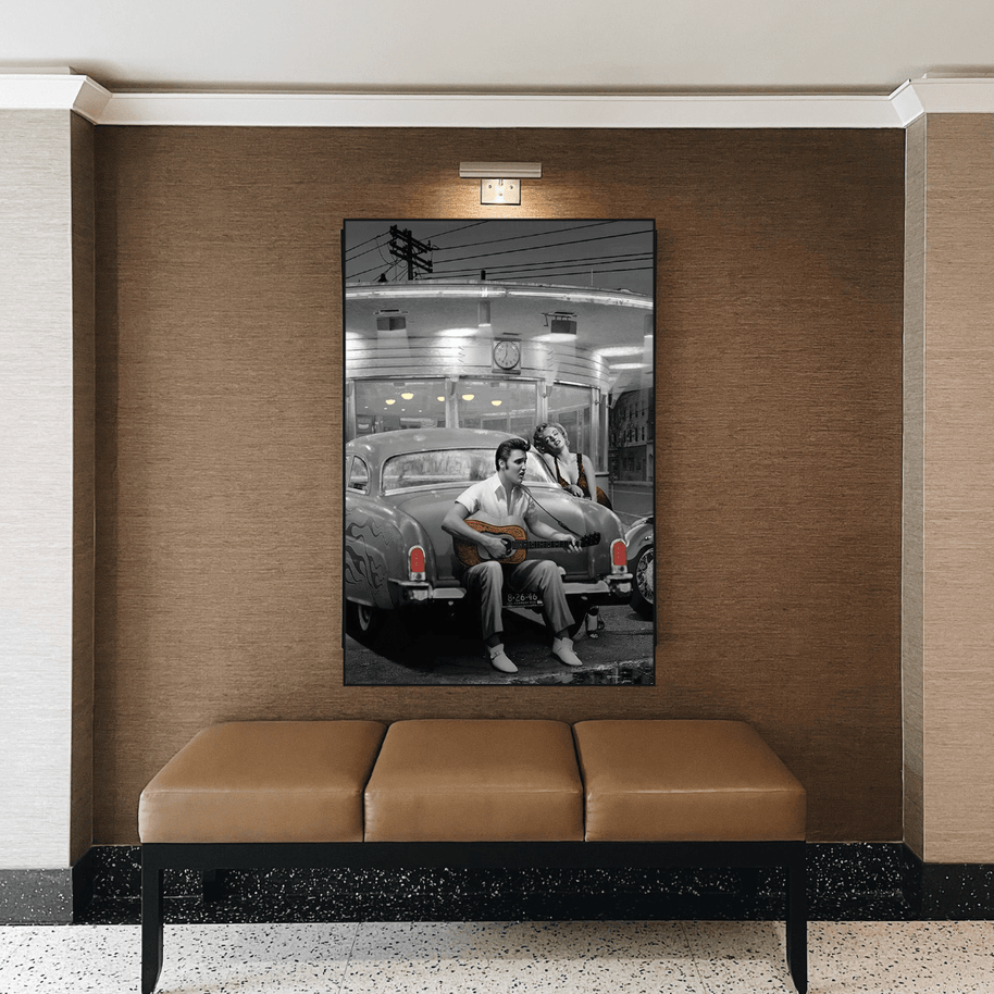 Let's Ride Together: Elvis and Marilyn Canvas Wall Art-MinimalisticDecor.com