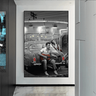 Let's Ride Together: Elvis and Marilyn Canvas Wall Art-MinimalisticDecor.com