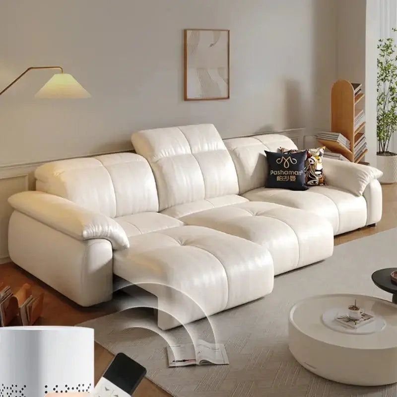 Letto Reclining Sectional Leather Sofa - Remote Controlled-MinimalisticDecor.com