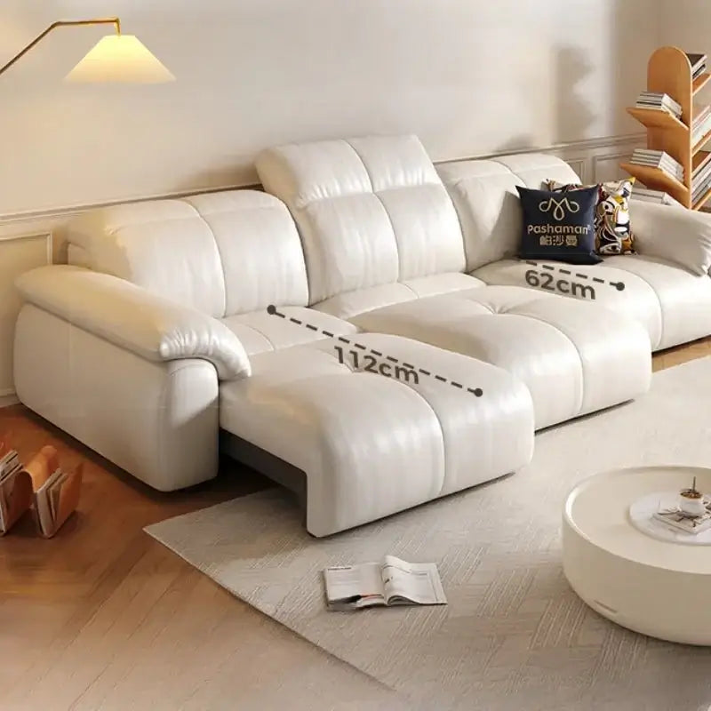 Letto Reclining Sectional Leather Sofa - Remote Controlled-MinimalisticDecor.com