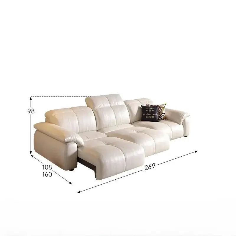 Letto Reclining Sectional Leather Sofa - Remote Controlled-MinimalisticDecor.com