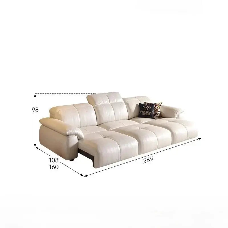 Letto Reclining Sectional Leather Sofa - Remote Controlled-MinimalisticDecor.com