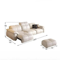 Letto Reclining Sectional Leather Sofa - Remote Controlled-MinimalisticDecor.com