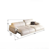 Letto Reclining Sectional Leather Sofa - Remote Controlled-MinimalisticDecor.com