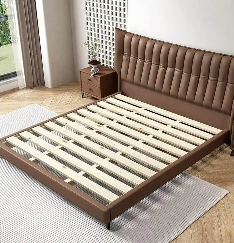 Linear Impressions Design Cushioned Bed Frame-MinimalisticDecor.com