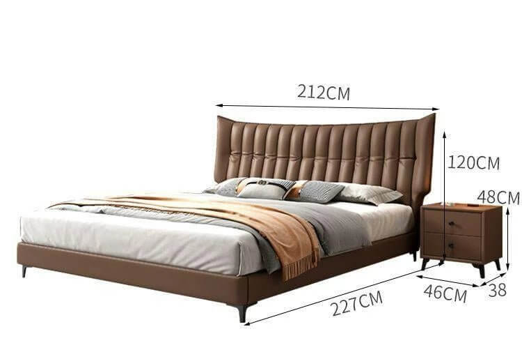 Linear Impressions Design Cushioned Bed Frame-MinimalisticDecor.com