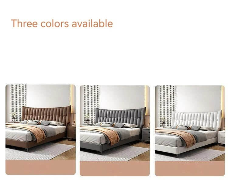 Linear Impressions Design Cushioned Bed Frame-MinimalisticDecor.com