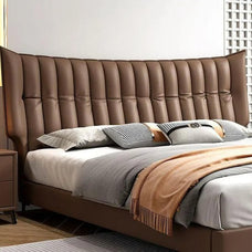 Linear Impressions Design Cushioned Bed Frame-MinimalisticDecor.com