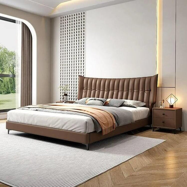 Linear Impressions Design Cushioned Bed Frame-MinimalisticDecor.com