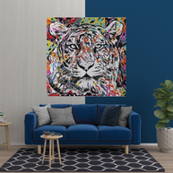 Lion Tiger Graffiti Canvas Wall Art-MinimalisticDecor.com
