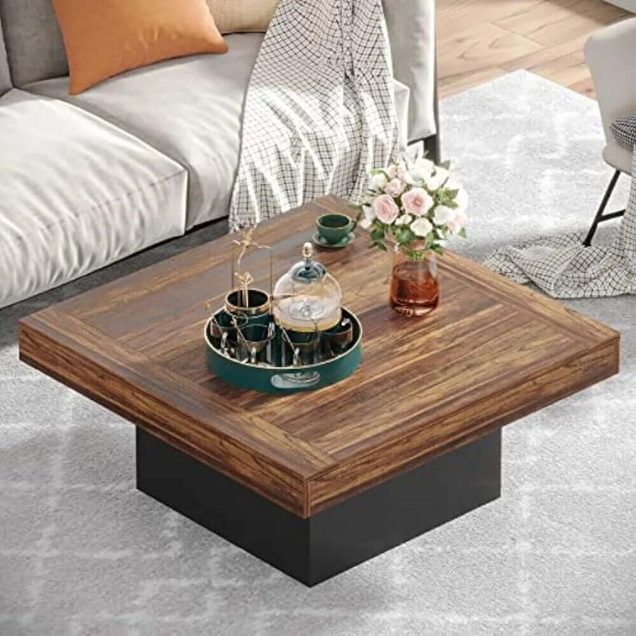 Little Tree Farmhouse Square Coffee Table-MinimalisticDecor.com