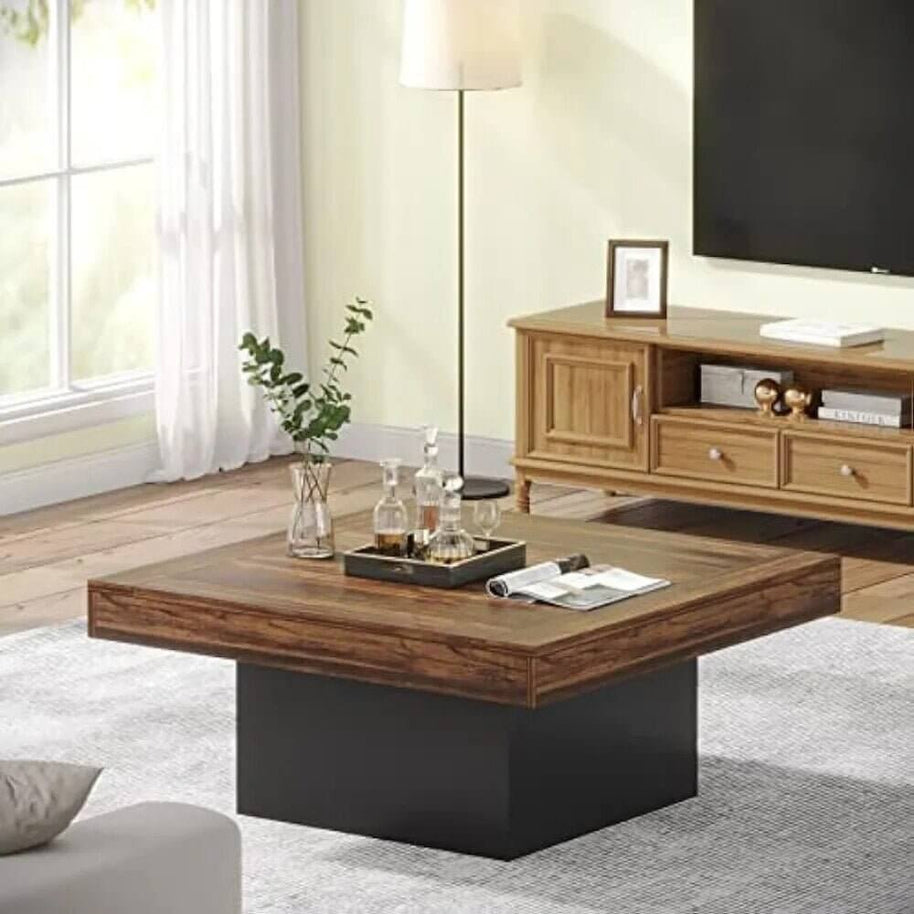 Little Tree Farmhouse Square Coffee Table-MinimalisticDecor.com