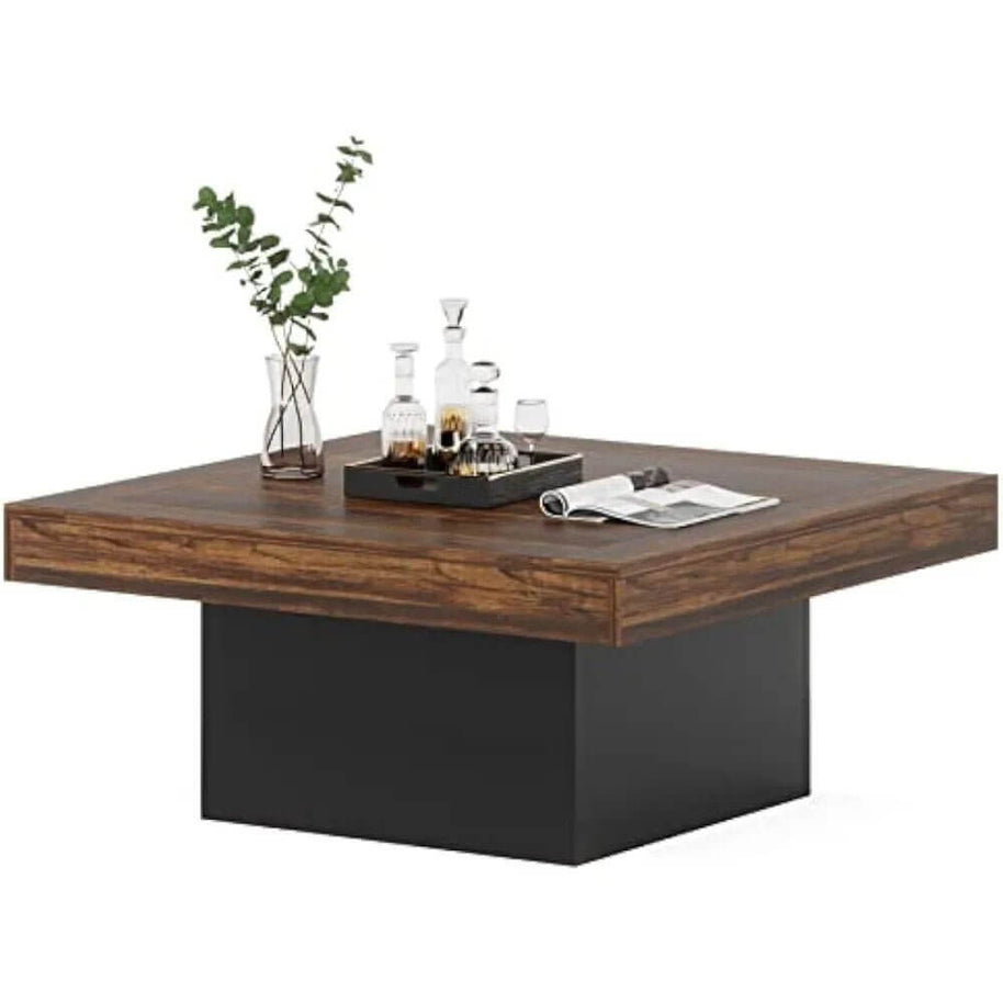 Little Tree Farmhouse Square Coffee Table-MinimalisticDecor.com