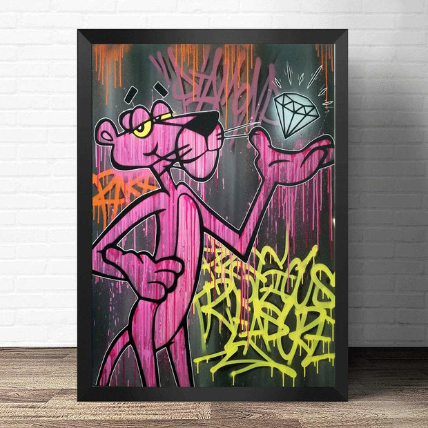 Lively Cartoon Magic - Pink Panther Poster-MinimalisticDecor.com