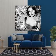 Liz Taylor and Marilyn Coco Milano Canvas Wall Art-MinimalisticDecor.com