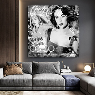 Liz Taylor and Marilyn Coco Milano Canvas Wall Art-MinimalisticDecor.com