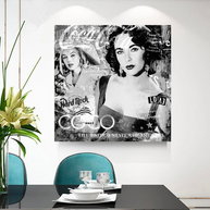 Liz Taylor and Marilyn Coco Milano Canvas Wall Art-MinimalisticDecor.com