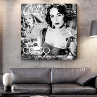 Liz Taylor and Marilyn Coco Milano Canvas Wall Art-MinimalisticDecor.com