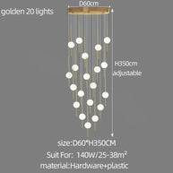 Long Line Glass Ball Chandelier - Lighting Solution-MinimalisticDecor.com