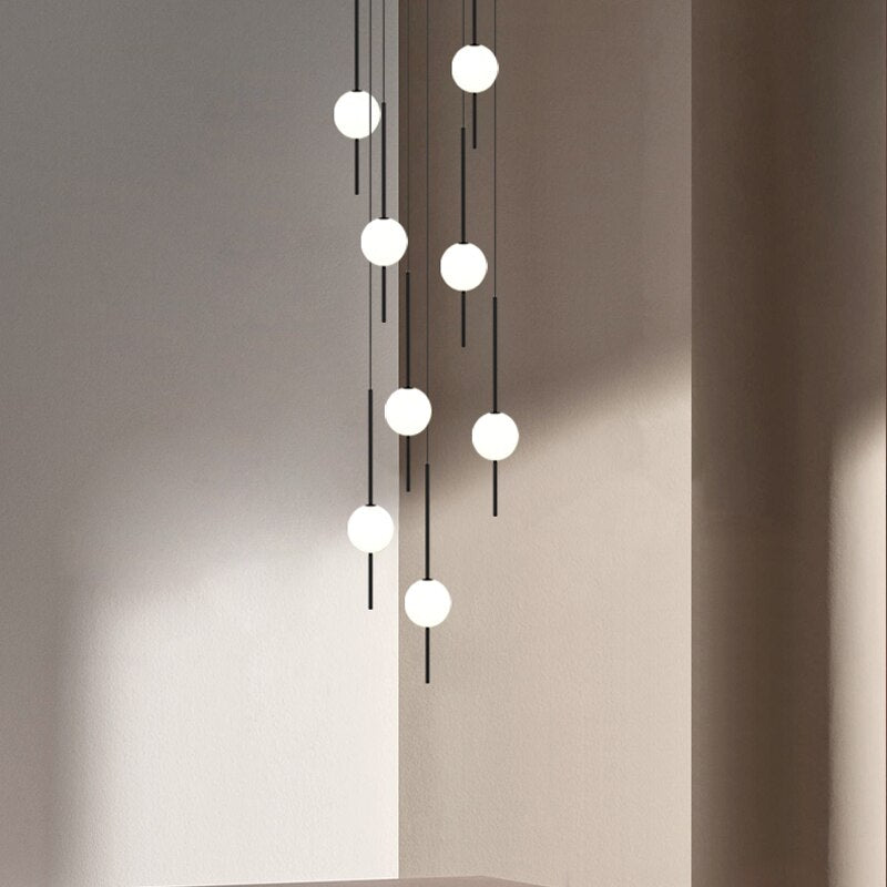 Long Line Glass Ball Chandelier - Lighting Solution-MinimalisticDecor.com
