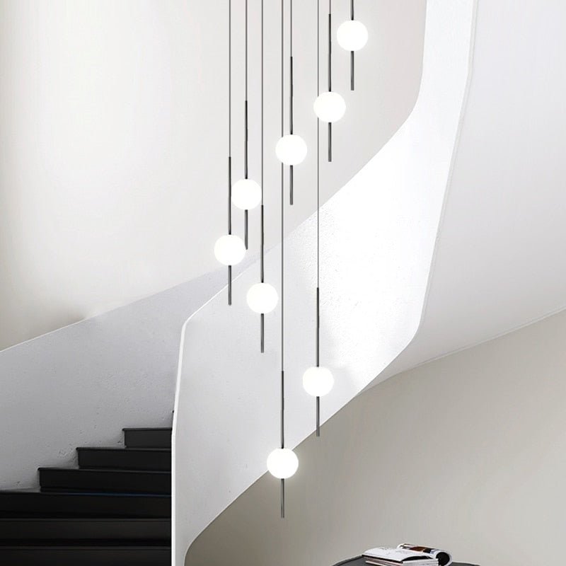 Long Line Glass Ball Chandelier - Lighting Solution-MinimalisticDecor.com
