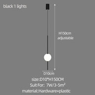 Long Line Glass Ball Chandelier - Lighting Solution-MinimalisticDecor.com