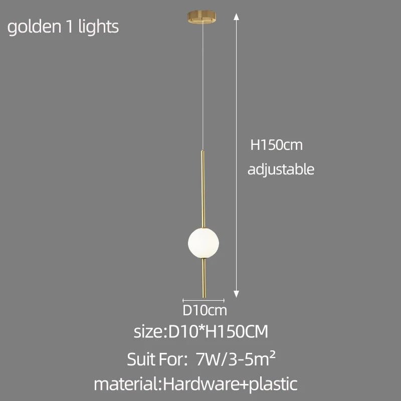 Long Line Glass Ball Chandelier - Lighting Solution-MinimalisticDecor.com