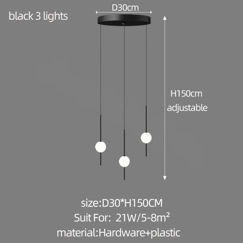 Long Line Glass Ball Chandelier - Lighting Solution-MinimalisticDecor.com