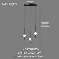 Long Line Glass Ball Chandelier - Lighting Solution-MinimalisticDecor.com