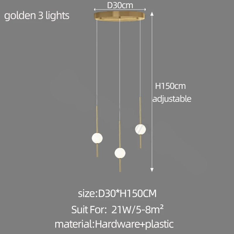 Long Line Glass Ball Chandelier - Lighting Solution-MinimalisticDecor.com