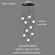 Long Line Glass Ball Chandelier - Lighting Solution-MinimalisticDecor.com