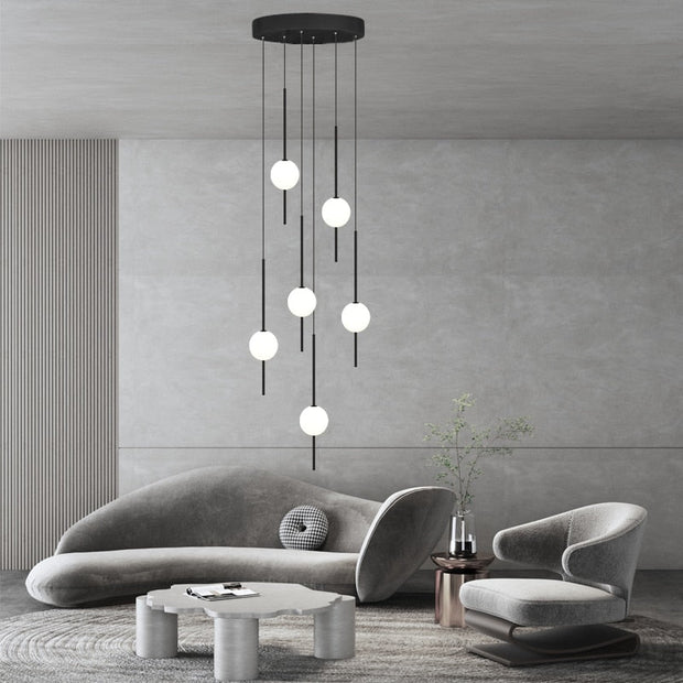 Long Line Glass Ball Chandelier - Lighting Solution-MinimalisticDecor.com