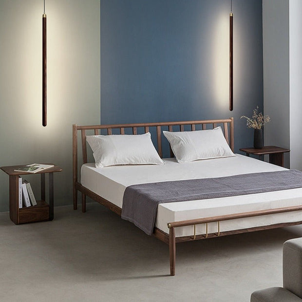 Long Strip Hanging Light - Walnut Pendant Light-MinimalisticDecor.com