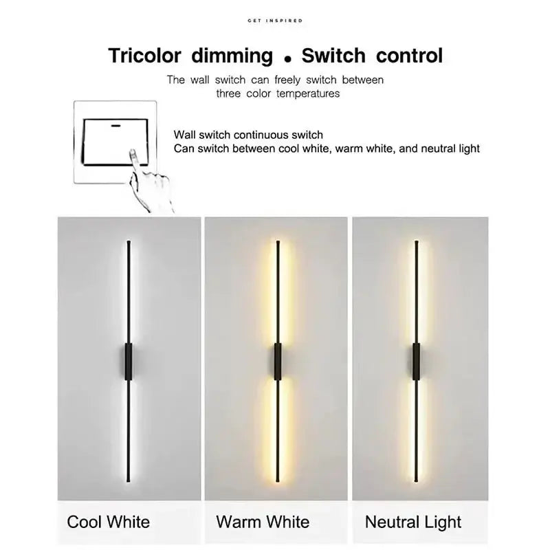 Long Strip LED Aisle Wall Lamps-MinimalisticDecor.com