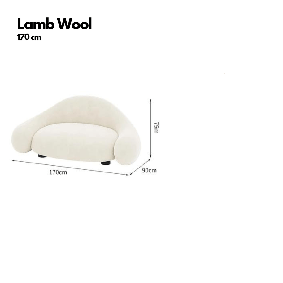 Loopy Curved Sofa with Cushioned Seat – Modern & Cozy Lounge Seating-MinimalisticDecor.com