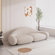 Loopy Curved Sofa with Cushioned Seat – Modern & Cozy Lounge Seating-MinimalisticDecor.com