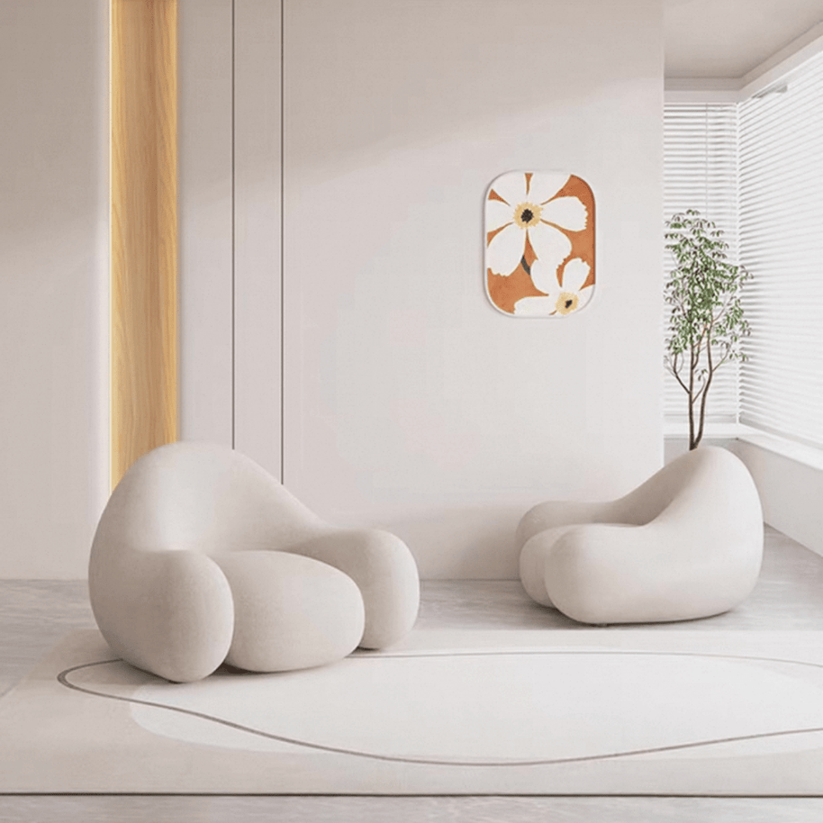 Loopy Curved Sofa with Cushioned Seat – Modern & Cozy Lounge Seating-MinimalisticDecor.com