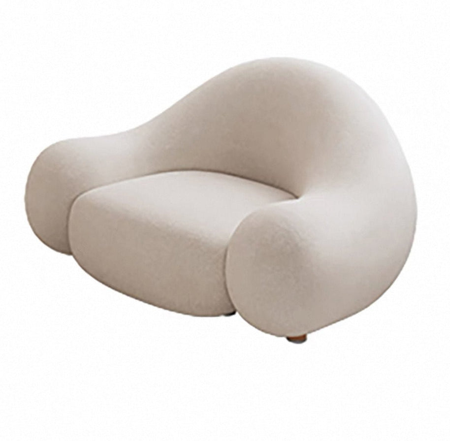 Loopy Curved Sofa with Cushioned Seat – Modern & Cozy Lounge Seating-MinimalisticDecor.com