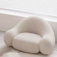 Loopy Curved Sofa with Cushioned Seat – Modern & Cozy Lounge Seating-MinimalisticDecor.com