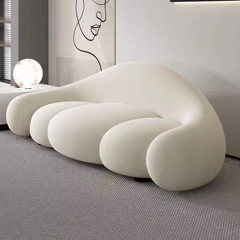 Loopy Curved Sofa with Cushioned Seat – Modern & Cozy Lounge Seating-MinimalisticDecor.com