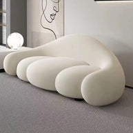 Loopy Curved Sofa with Cushioned Seat – Modern & Cozy Lounge Seating-MinimalisticDecor.com