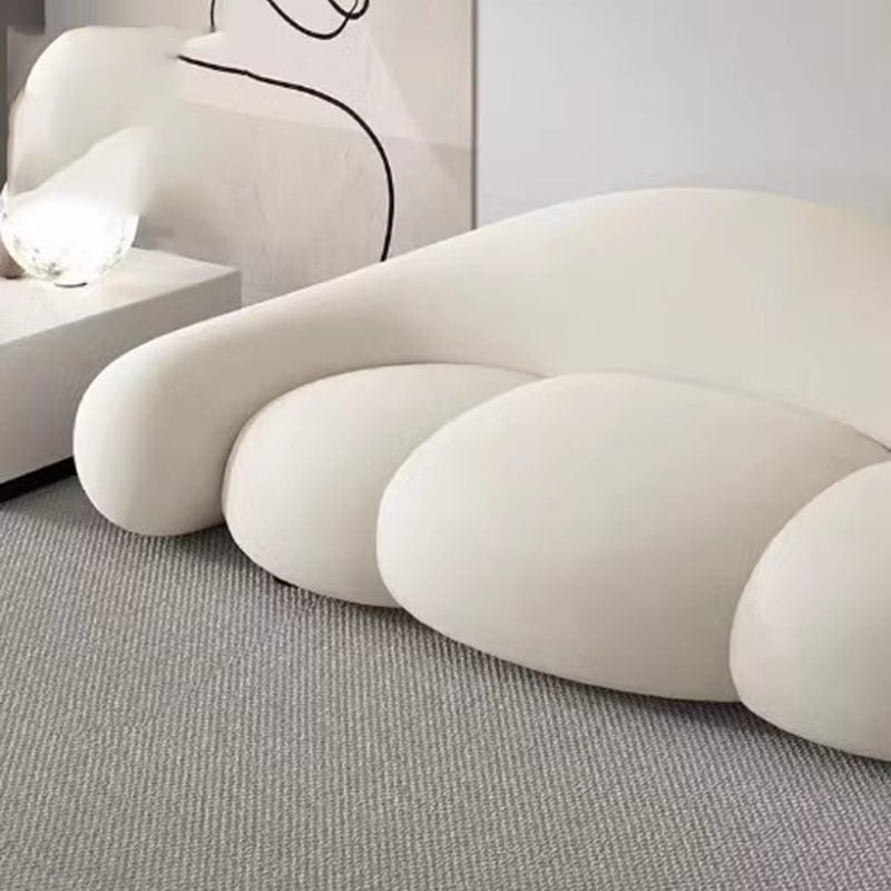 Loopy Curved Sofa with Cushioned Seat – Modern & Cozy Lounge Seating-MinimalisticDecor.com