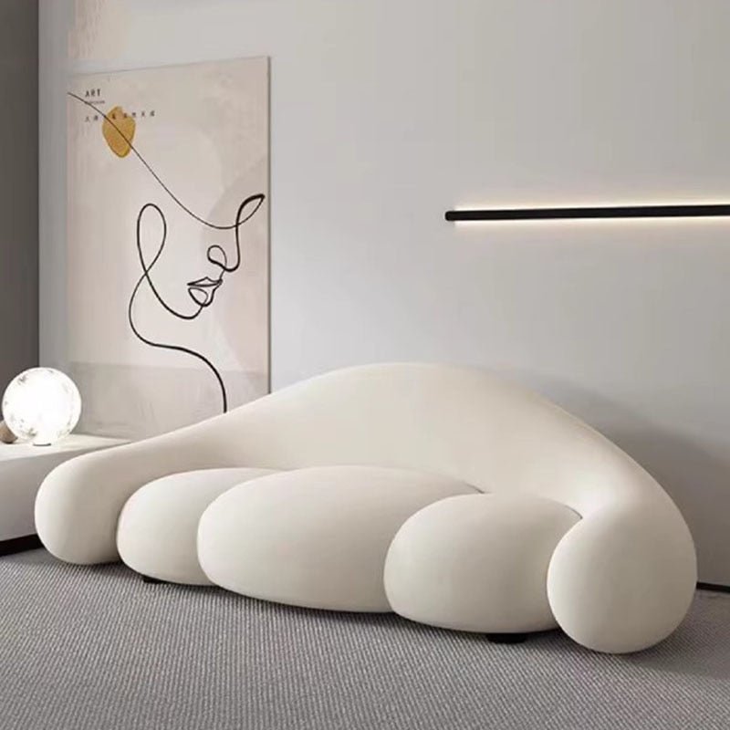 Loopy Curved Sofa with Cushioned Seat – Modern & Cozy Lounge Seating-MinimalisticDecor.com